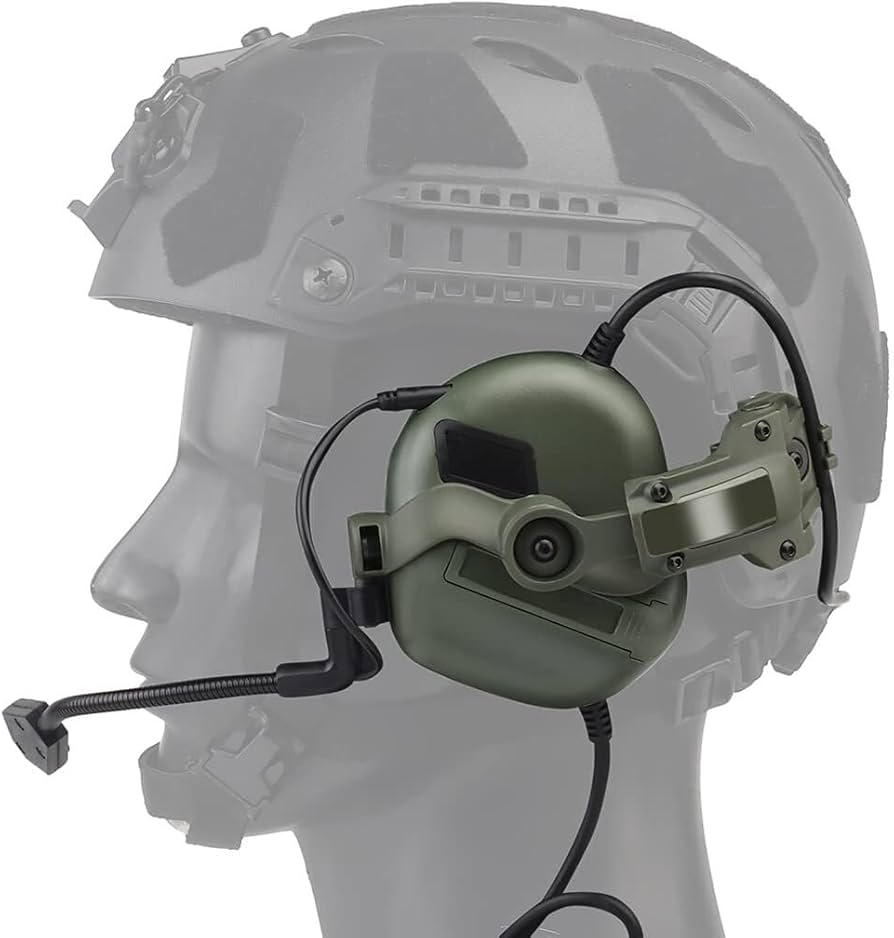 FAST HELMET ブラック マイク付き Amazon.co.jp: マイク付きヘッドフォン、FASTヘルメットARC